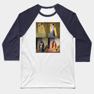 Klimt & Hayez kiss pop art Baseball T-Shirt